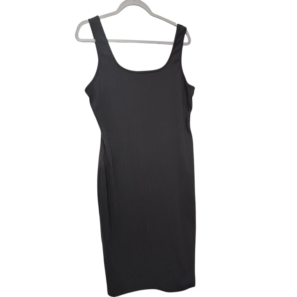 Dark Gray Rib-Knit Bodycon Stretch Dress 1X NWOT - Picture 4 of 9